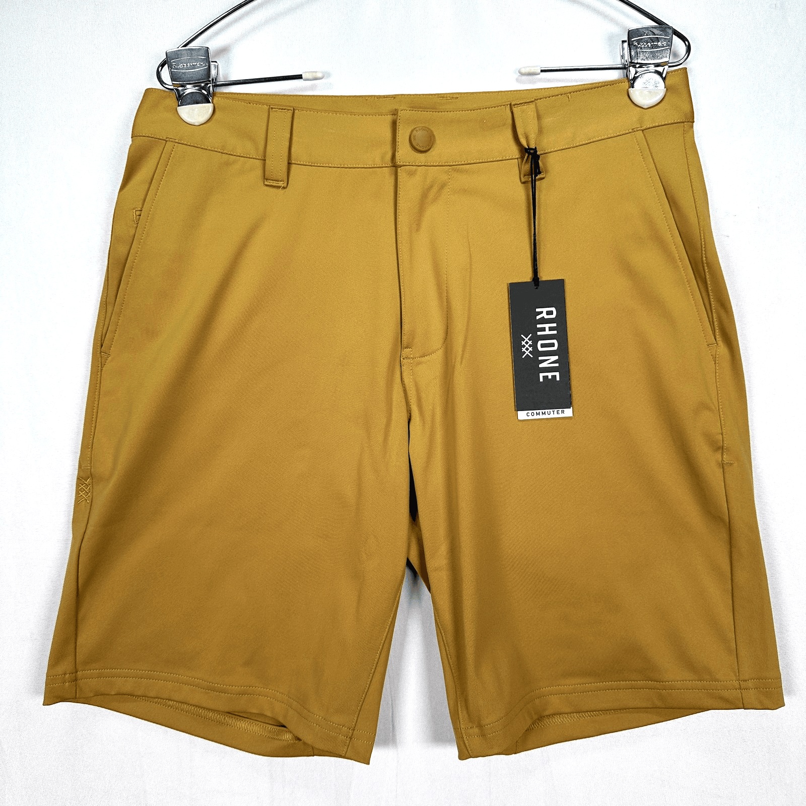 NEW Rhone Commuter Shorts 9" Mens 30 Brown Flex-Knit Golf Travel Casual - Image 1