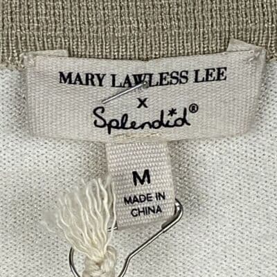 NEW Mary Lawless Lee x Splendid Womens Rugby Shirt Medium Top Long Sleeve Brown - Thumbnail 7