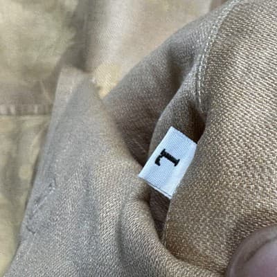 Zanetti Linen Shirt Mens Large Gold Camp Short Sleeve Floral Jacquard Italy - Thumbnail 6