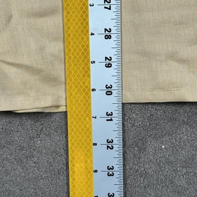 Zanetti Linen Shirt Mens Large Gold Camp Short Sleeve Floral Jacquard Italy - Thumbnail 10