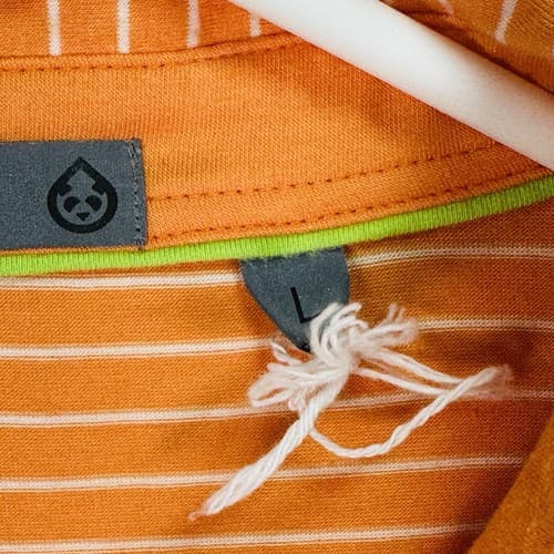 TASC Performance Polo Mens Large MicroAir Orange Stripe Short Sleeve NWOT - Thumbnail 6