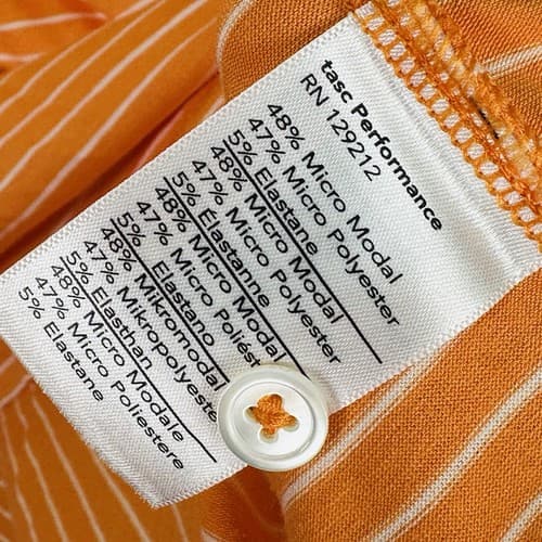 TASC Performance Polo Mens Large MicroAir Orange Stripe Short Sleeve NWOT - Thumbnail 7