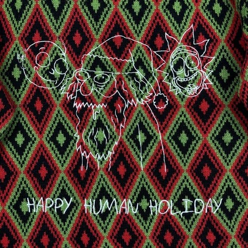 Rick & Morty Ugly Christmas Sweater Mens XL Red Green Argyle Crewneck Adult Swim - Thumbnail 3