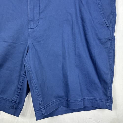 NEW St. Johns Bay Comfort Stretch Chino Shorts Mens 50 Big Blue 10” Inseam $50 - Thumbnail 4