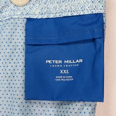 NEW Peter Millar Shorts 2XL Swim Trunks Crown Crafted Blue Geometric Miura Wave - Thumbnail 10