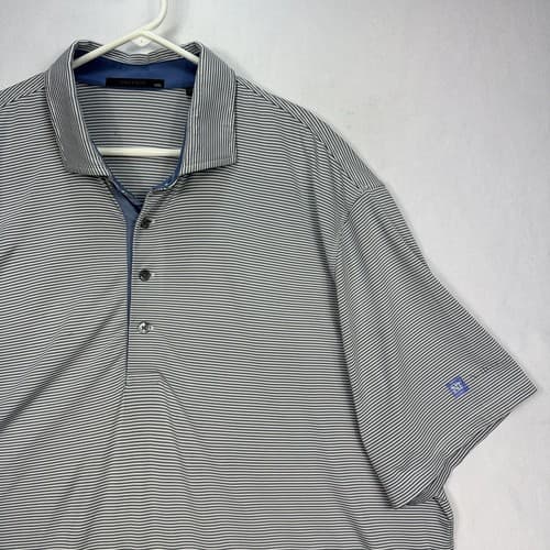 Greyson Golf Polo Shirt Mens 2XL Gray Striped Lightweight Performance - Thumbnail 6