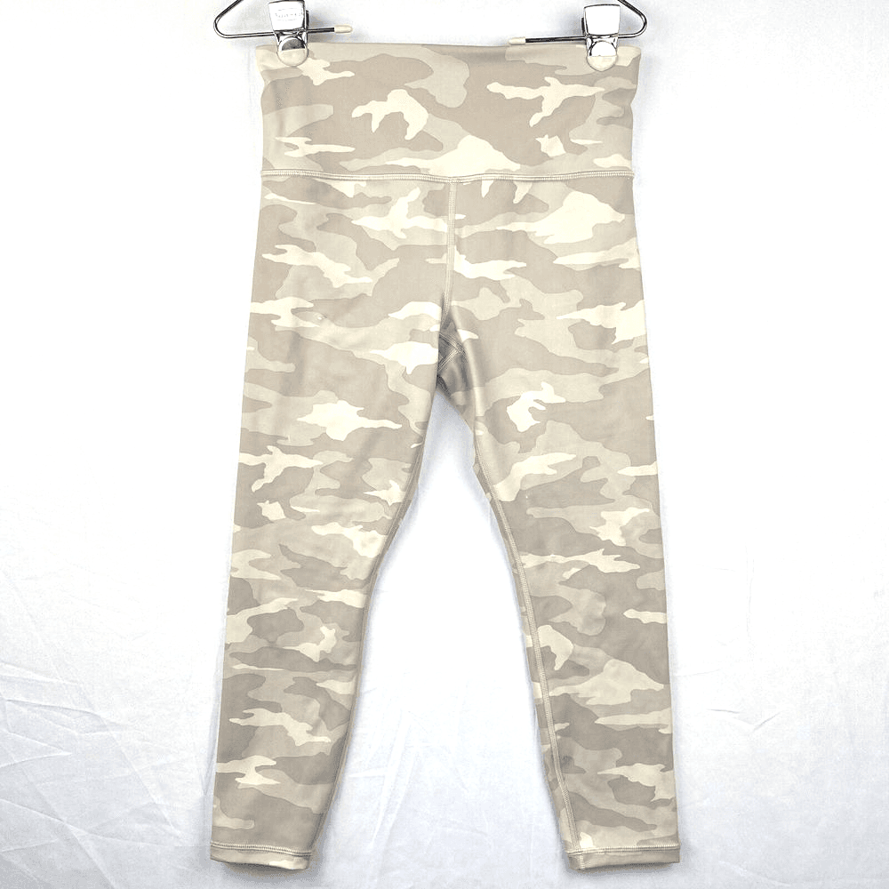 Athleta Elation Leggings Womens Small Petite SP Gray Camo 7/8 Tight Pants - Image 1