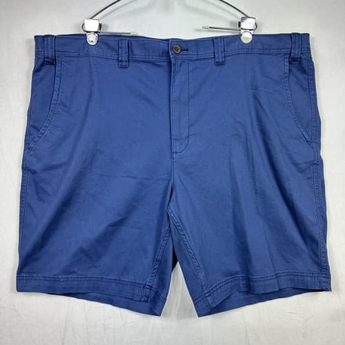 NEW St. Johns Bay Comfort Stretch Chino Shorts Mens 50 Big Blue 10” Inseam $50 - Thumbnail 2