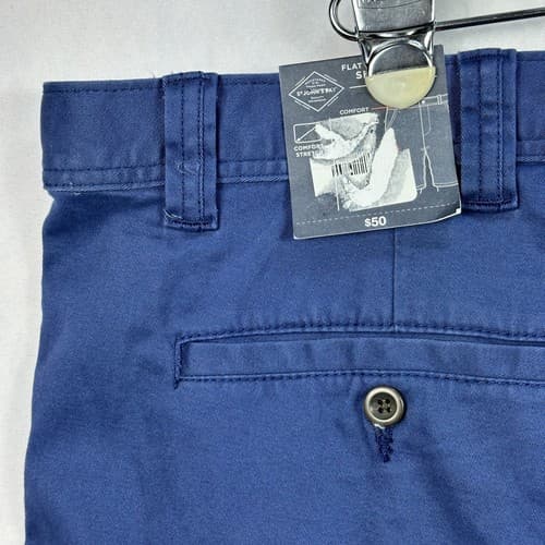 NEW St. Johns Bay Comfort Stretch Chino Shorts Mens 50 Big Blue 10” Inseam $50 - Thumbnail 10
