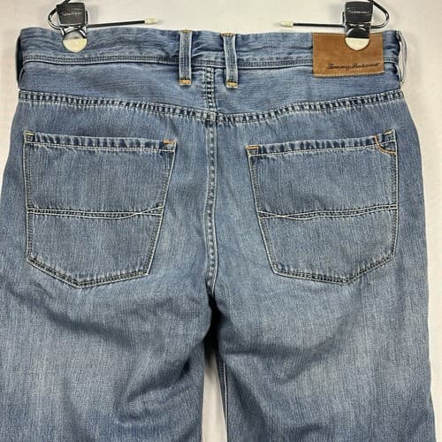 TOMMY BAHAMA Denim Blue Jeans Mens 32 x 28 Hemmed Standard Fit (tag:32x32) - Image 1