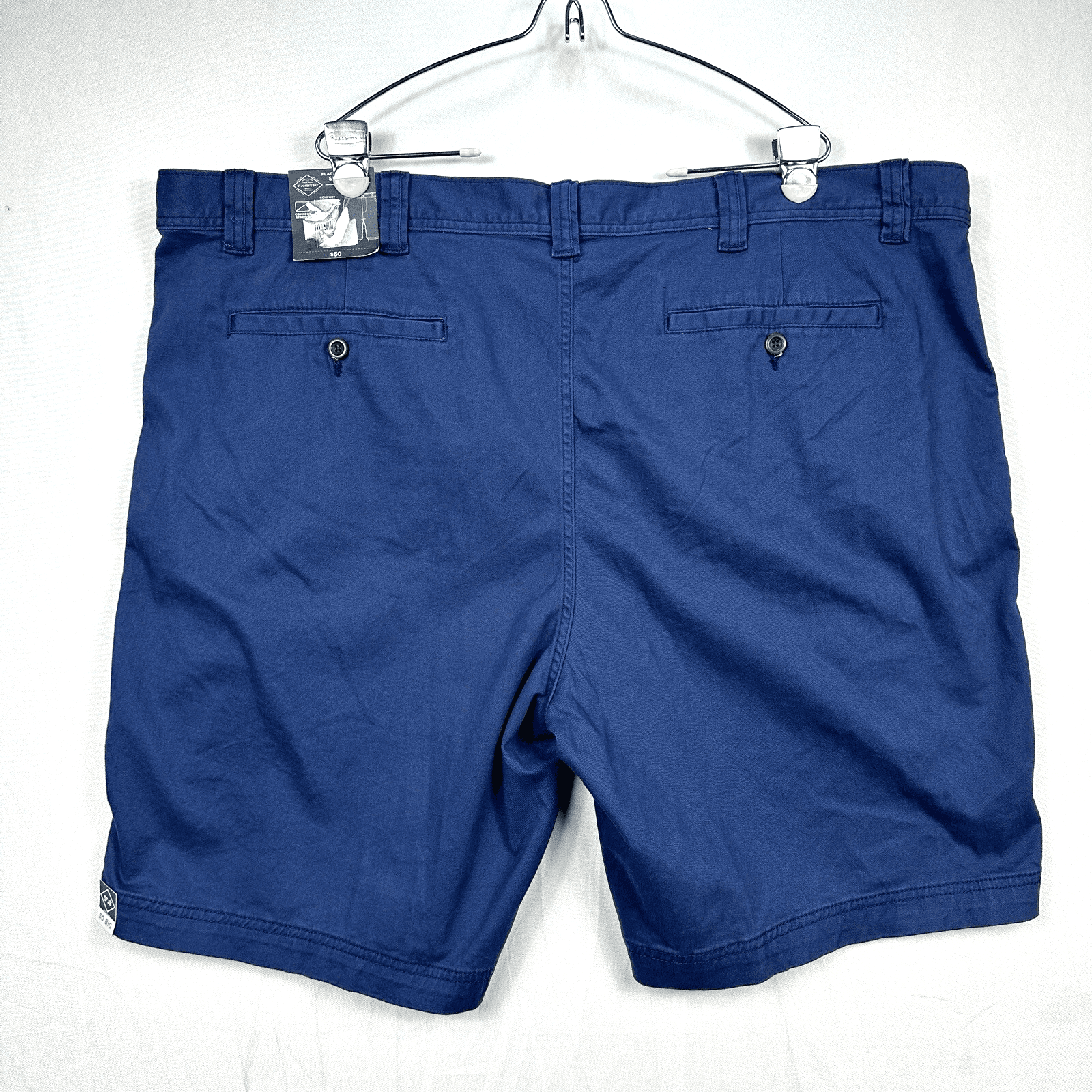 NEW St. Johns Bay Comfort Stretch Chino Shorts Mens 50 Big Blue 10” Inseam $50 - Image 1
