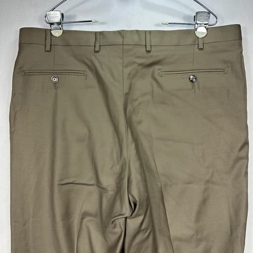 Vigano 1959 Dress Pants Mens 40 Brown Pleated Unhemmed Made Italy NWOT - Thumbnail 11