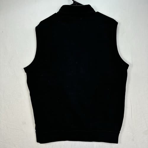 Peter Millar 1/4 Zip Sweater Vest Mens Large Black Pullover Cotton Adult MF16K35 - Thumbnail 3