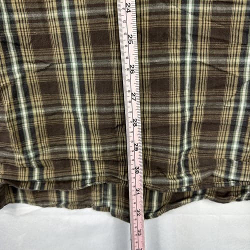 Panhandle Slim Mens 2XL Pearl Snap Shirt Brown Plaid Casual Long Sleeve - Thumbnail 10