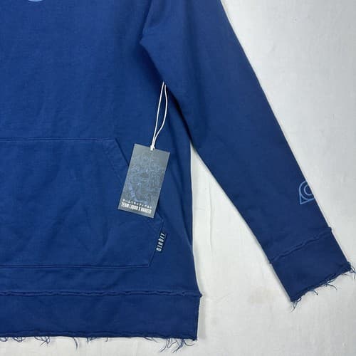 Team Liquid X Naruto 20Y Mens Medium Blue Frayed Pullover Friendship Hoodie NWT - Thumbnail 3