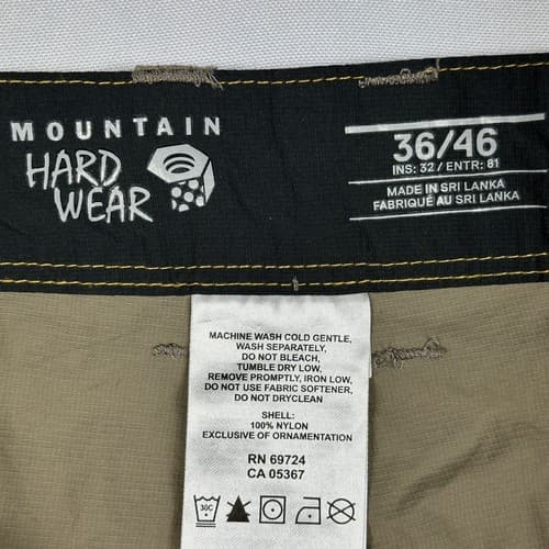Mountain Hardwear Pants Mens 36 x 32 Beige Outdoors Hiking 100% Nylon - Thumbnail 8
