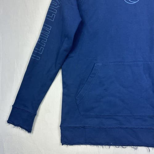 Team Liquid X Naruto 20Y Mens Medium Blue Frayed Pullover Friendship Hoodie NWT - Thumbnail 4