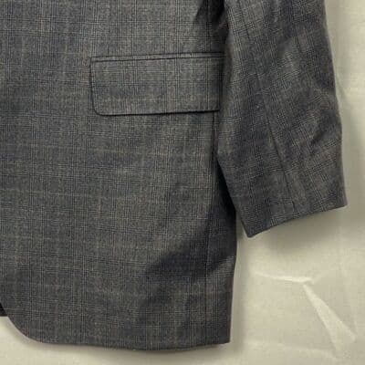 Trussini Sport Coat Lana Super 120s Mens 40 R Blazer 3-Button Blue Plaid Italy - Thumbnail 6