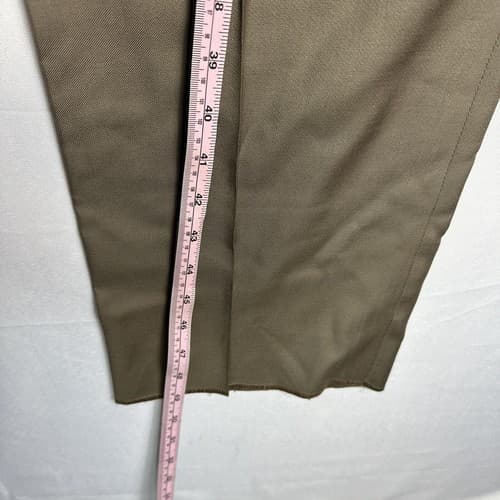 Vigano 1959 Dress Pants Mens 40 Brown Pleated Unhemmed Made Italy NWOT - Thumbnail 14