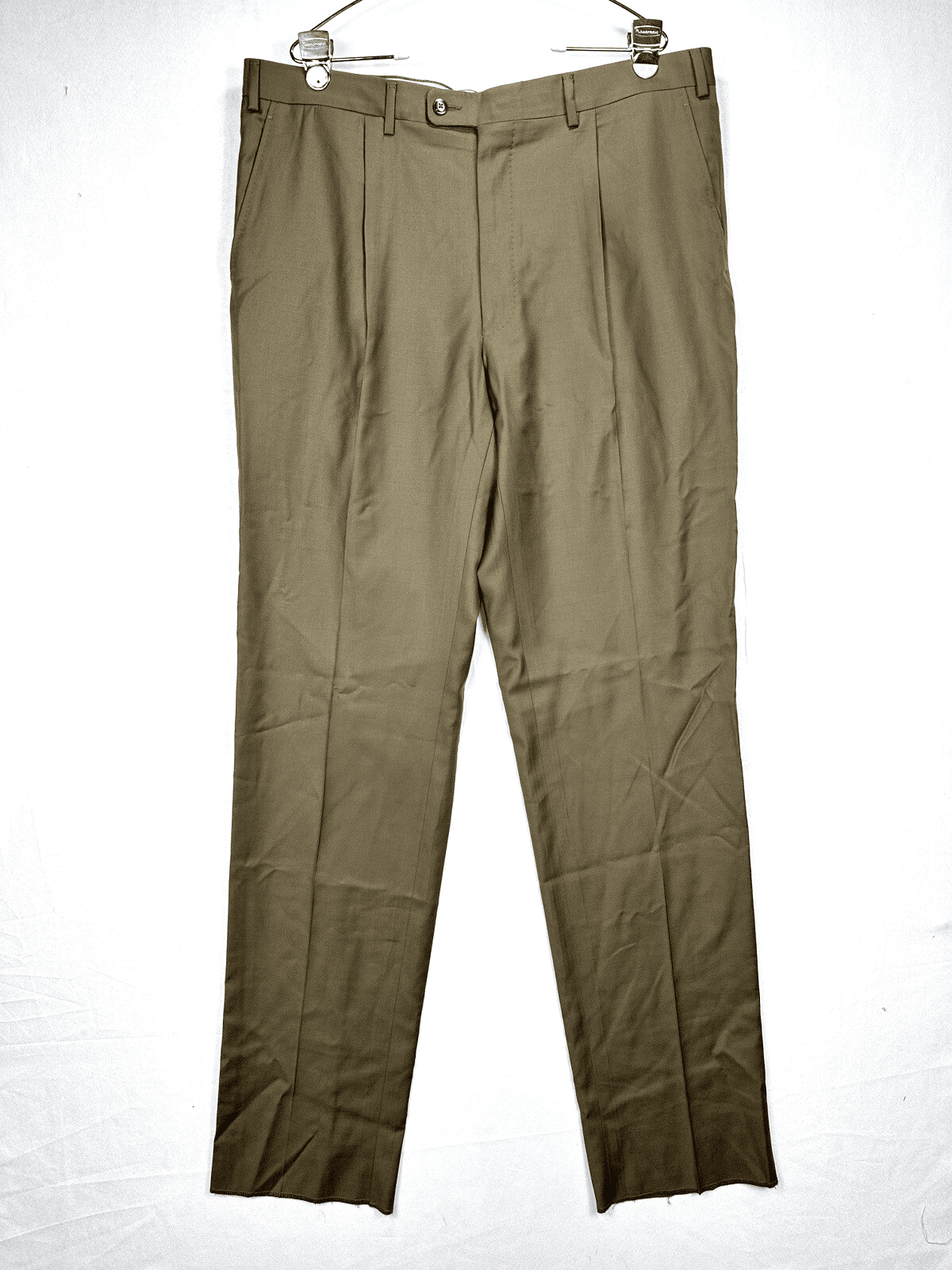 Vigano 1959 Dress Pants Mens 40 Brown Pleated Unhemmed Made Italy NWOT - Image 1