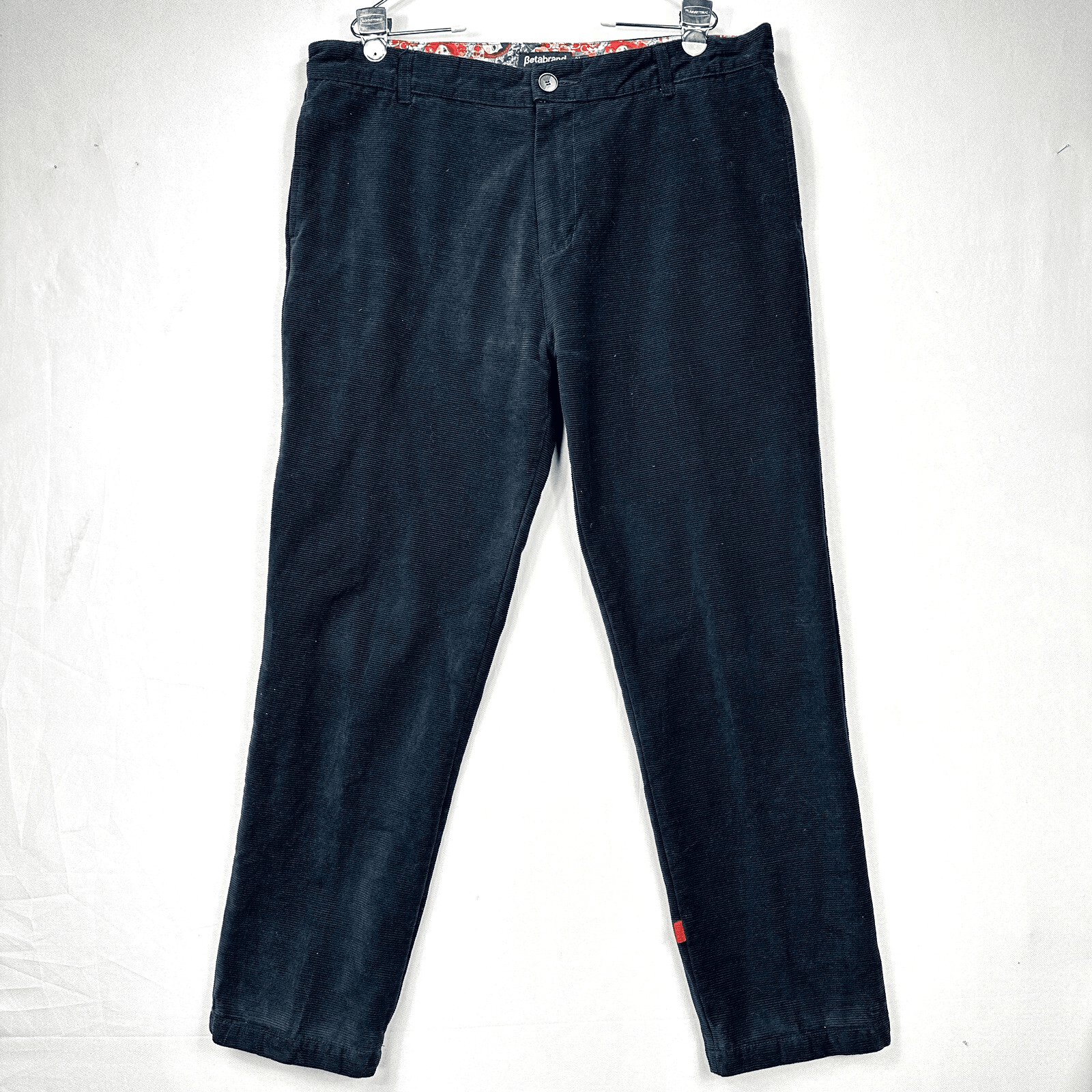 Betabrand Mens 40x32 Black Corduroy Cords Chino Pants Straight Leg Made USA EUC - Image 1