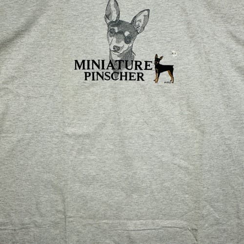 Vintage Gr8 Dogs T-Shirt 2XL Miniature Pinscher Embroider Crew Short Sleeve NEW - Thumbnail 12
