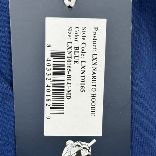 Team Liquid X Naruto 20Y Mens Medium Blue Frayed Pullover Friendship Hoodie NWT - Thumbnail 6