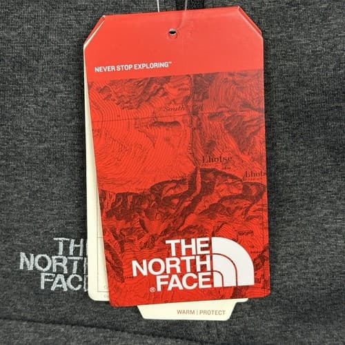 NEW The North Face Womens Medium Ridgewall Soft Shell Vest Gray Full Zip Logo - Thumbnail 4