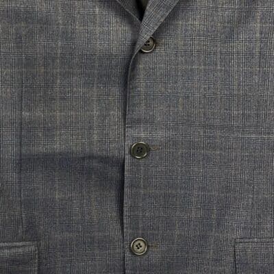 Trussini Sport Coat Lana Super 120s Mens 40 R Blazer 3-Button Blue Plaid Italy - Thumbnail 5
