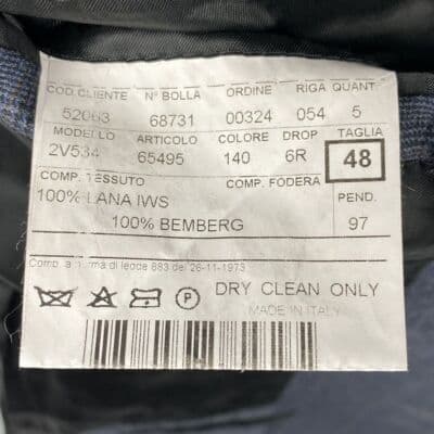 Trussini Sport Coat Lana Super 120s Mens 40 R Blazer 3-Button Blue Plaid Italy - Thumbnail 14