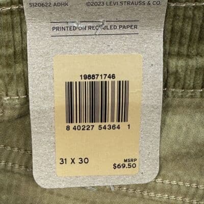 NEW Levis Strauss Womens Boyfriend Corduroy Pants 34 x 30 Brown $69.50 - Thumbnail 9