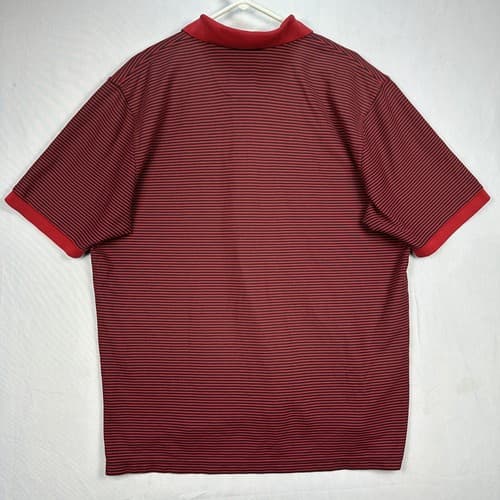 Brooks Brothers St Andrews Golf Polo Mens XL Shirt Red Blue Striped Short Sleeve - Thumbnail 3