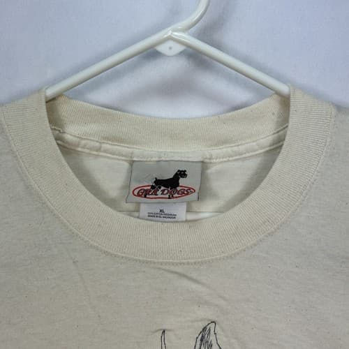 Vintage Gr8 Dogs T-Shirt XL Great Dane Embroidered Crew Ivory Short Sleeve NEW - Thumbnail 7