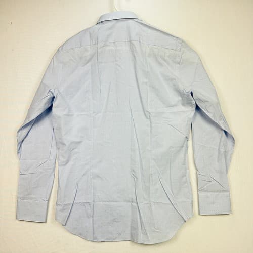 NEW Taccaliti Dress Shirt Size US 16 41 Blue Check Long Sleeve Made Italy $225 - Thumbnail 3