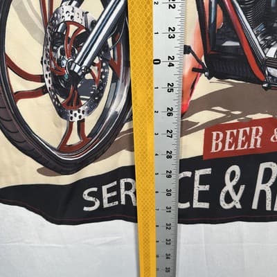 Vintage Last Stop Motorcycles Hawaiian Shirt Mens 2XL PinUp Biker Beer S/S 60s - Thumbnail 8