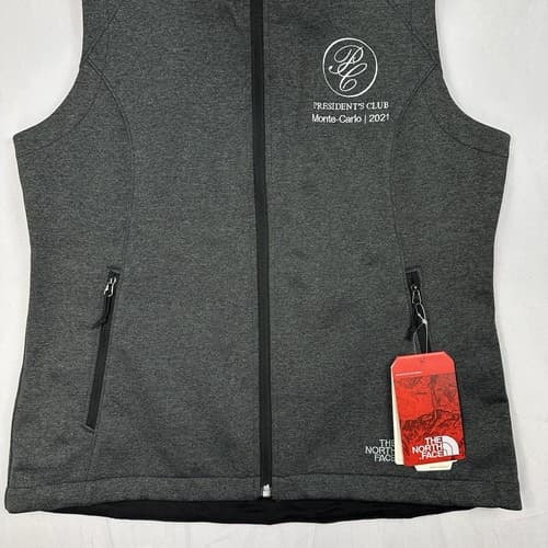 NEW The North Face Womens Medium Ridgewall Soft Shell Vest Gray Full Zip Logo - Thumbnail 3