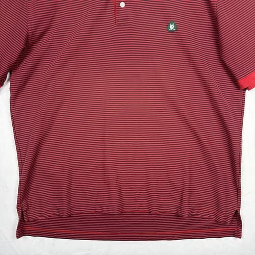 Brooks Brothers St Andrews Golf Polo Mens XL Shirt Red Blue Striped Short Sleeve - Thumbnail 4