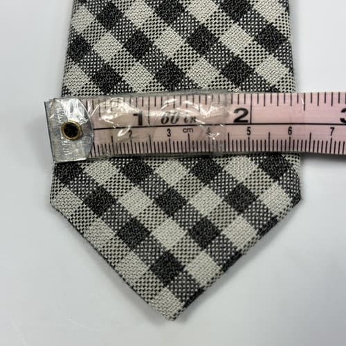 NEW TED BAKER Silk Blend Tie Mens Skinny Gray Gingham Plaid Necktie $95 - Thumbnail 8