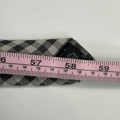 NEW TED BAKER Silk Blend Tie Mens Skinny Gray Gingham Plaid Necktie $95 - Thumbnail 9