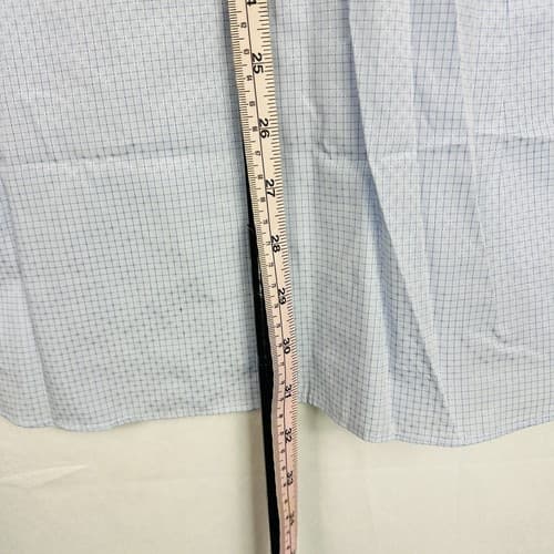 NEW Taccaliti Dress Shirt Size US 16 41 Blue Check Long Sleeve Made Italy $225 - Thumbnail 13