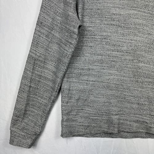 Marine Layer Mens Medium Sweater Pullover Shawl Collar Grey Terry Cloth - Thumbnail 4