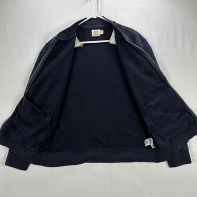 Brooks Brothers Red Fleece Bomber Jacket Mens XL Navy Cotton Full Zip Casual - Thumbnail 6