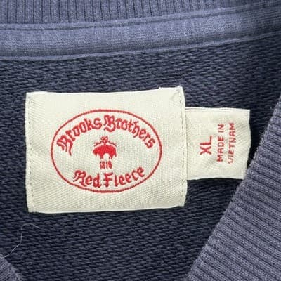 Brooks Brothers Red Fleece Bomber Jacket Mens XL Navy Cotton Full Zip Casual - Thumbnail 5