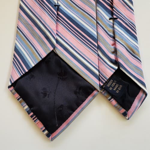 Brooks Brothers Makers 100% Silk Mens Tie Multicolor Rainbow Stripes 3.75 x 58.5 - Thumbnail 6