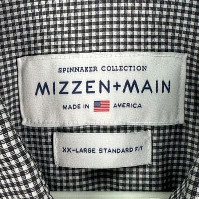 Mizzen Main Shirt Mens 2XL Spinnaker Collection Check Plaid Stretch Performance - Thumbnail 5