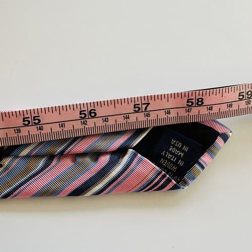 Brooks Brothers Makers 100% Silk Mens Tie Multicolor Rainbow Stripes 3.75 x 58.5 - Thumbnail 9