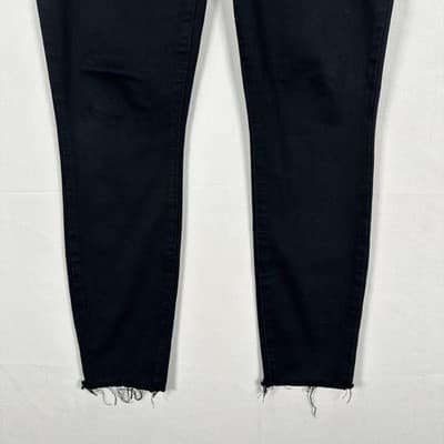 Paige Jeans Womens 31 x 28 Black Hoxton Ankle High Rise Skinny Raw Hem Stretch - Thumbnail 3