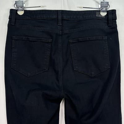 Paige Jeans Womens 31 x 28 Black Hoxton Ankle High Rise Skinny Raw Hem Stretch - Thumbnail 8