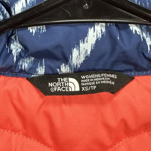 The North Face Flare Down Vest 550 Fill Womens XS Blue Geometric Full Zip Puffer - Thumbnail 10