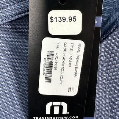 NEW Travis Mathew Evening Bonfire Shirt Mens 2XL Blue Button Up Long Sleeve $140 - Thumbnail 5